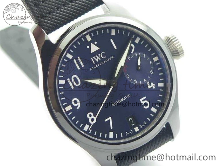 Big Pilot Real PR IW502003 Real Ceramic ZF 1:1 Best Edition On Black Calfskin Strap A51111 V2