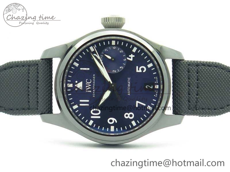 Big Pilot Real PR IW502003 Real Ceramic ZF 1:1 Best Edition On Black Calfskin Strap A51111 V2