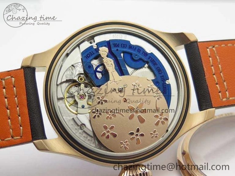 Big Pilot Real PR IW502701 RG YLF 1:1 Best Edition Blue Dial On Calfskin Strap A52850