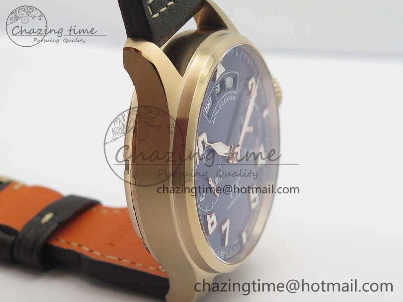 Big Pilot Real PR IW502701 RG YLF 1:1 Best Edition Blue Dial On Calfskin Strap A52850
