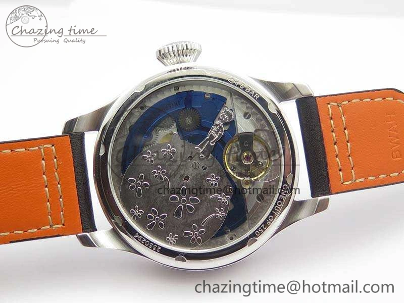 Big Pilot Real PR IW502703 SS YLF 1:1 Best Edition Blue Dial On Calfskin Strap A52850