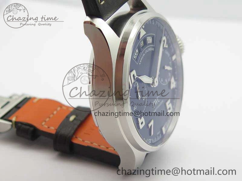 Big Pilot Real PR IW502703 SS YLF 1:1 Best Edition Blue Dial On Calfskin Strap A52850