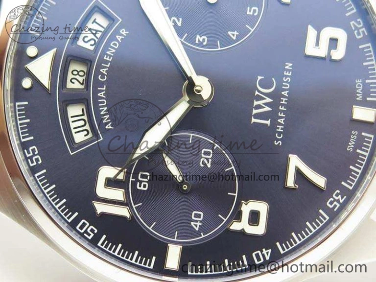 Big Pilot Real PR IW502703 SS YLF 1:1 Best Edition Blue Dial On Calfskin Strap A52850