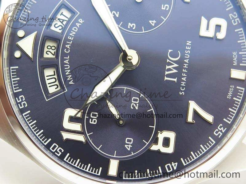 Big Pilot Real PR IW502703 SS YLF 1:1 Best Edition Blue Dial On Calfskin Strap A52850