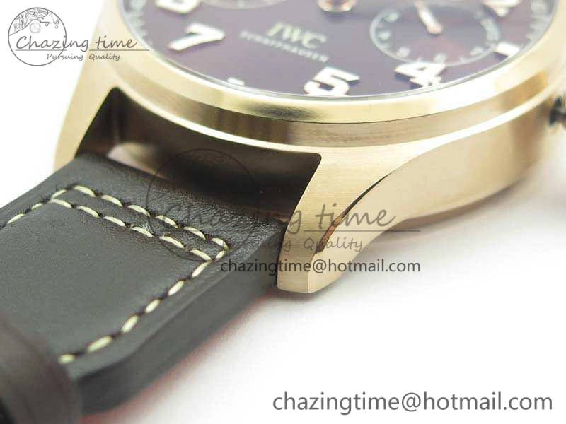 Big Pilot Real PR IW502706 RG YLF 1:1 Best Edition Brown Dial On Calfskin Strap A52850