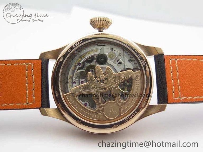 Big Pilot Real PR IW502706 RG YLF 1:1 Best Edition Brown Dial On Calfskin Strap A52850
