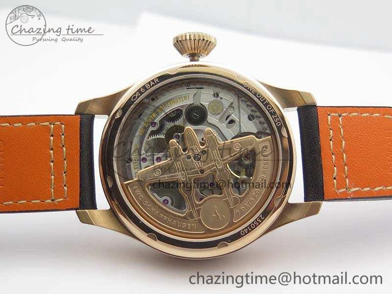 Big Pilot Real PR IW502706 RG YLF 1:1 Best Edition Brown Dial On Calfskin Strap A52850