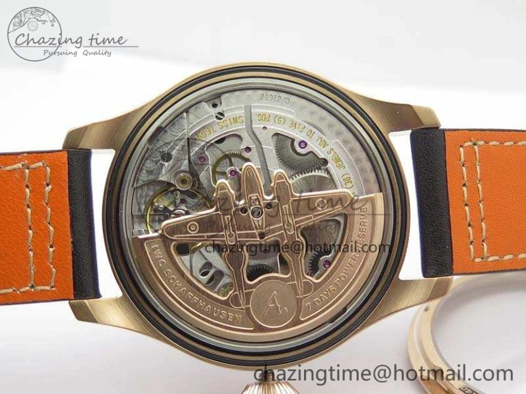 Big Pilot Real PR IW502706 RG YLF 1:1 Best Edition Brown Dial On Calfskin Strap A52850