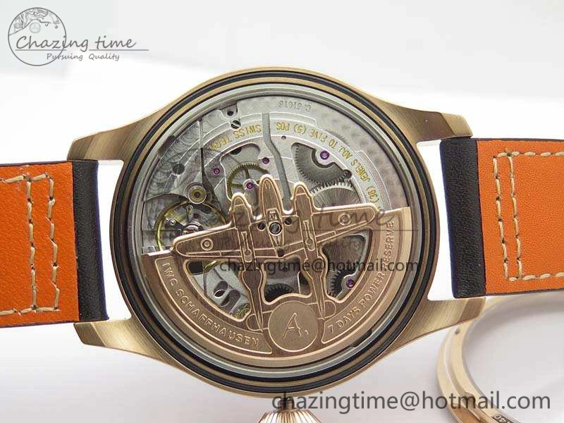 Big Pilot Real PR IW502706 RG YLF 1:1 Best Edition Brown Dial On Calfskin Strap A52850
