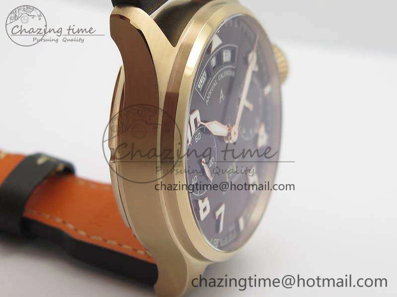 Big Pilot Real PR IW502706 RG YLF 1:1 Best Edition Brown Dial On Calfskin Strap A52850