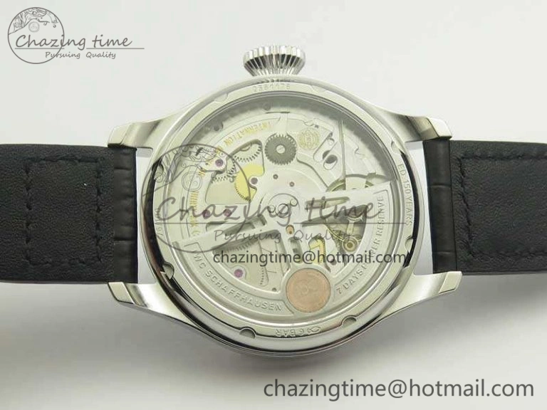 Big Pilot Real PR IW502708 SS YLF 1:1 Best Edition Blue Dial On Black Calfskin Strap A52850
