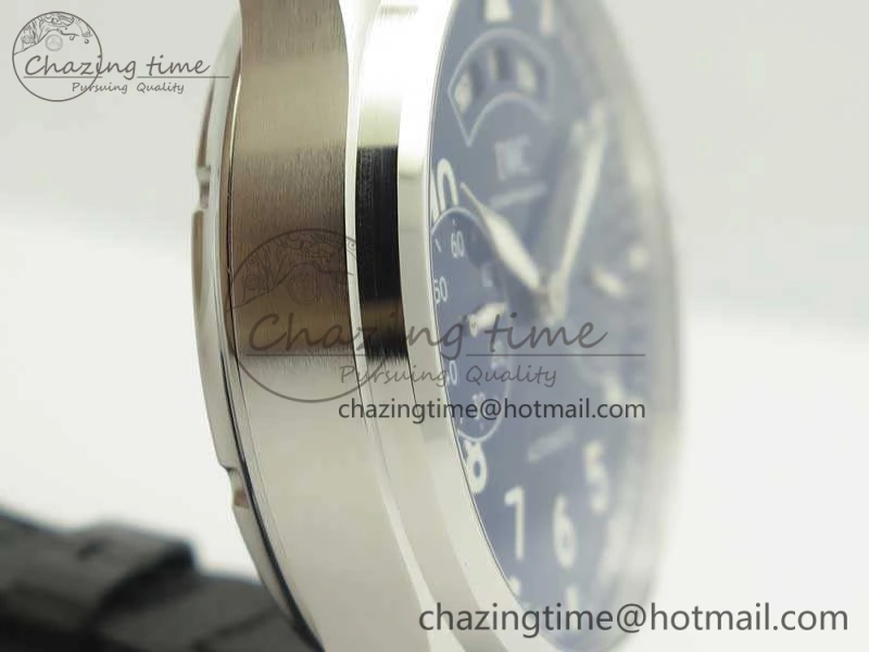 Big Pilot Real PR IW502708 SS YLF 1:1 Best Edition Blue Dial On Black Calfskin Strap A52850