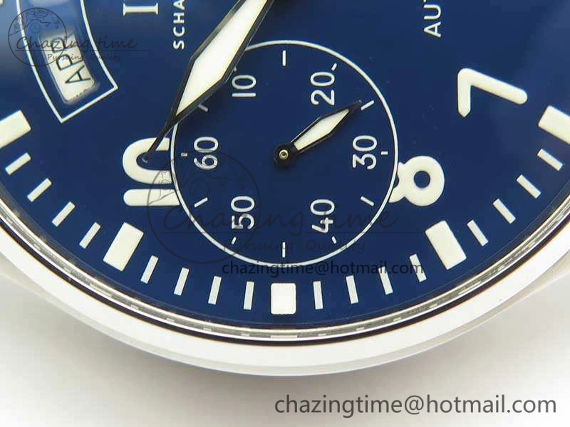 Big Pilot Real PR IW502708 SS YLF 1:1 Best Edition Blue Dial On Black Calfskin Strap A52850