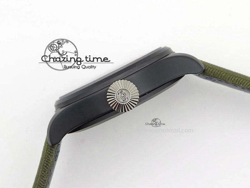 Big Pilot Top Gun Miramar PVD Plated Titanium on Green Nylon Strap A23J