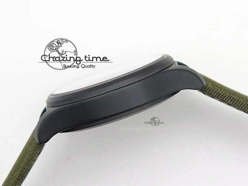 Big Pilot Top Gun Miramar PVD Plated Titanium on Green Nylon Strap A23J