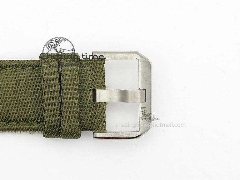 Big Pilot Top Gun Miramar PVD Plated Titanium on Green Nylon Strap A23J