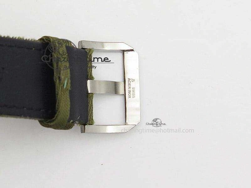 Big Pilot Top Gun Miramar PVD Plated Titanium on Green Nylon Strap A23J