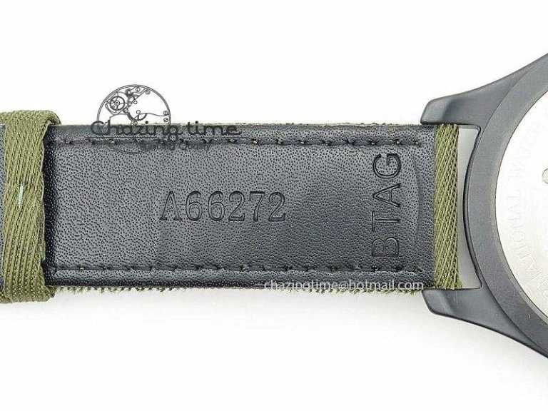 Big Pilot Top Gun Miramar PVD Plated Titanium on Green Nylon Strap A23J