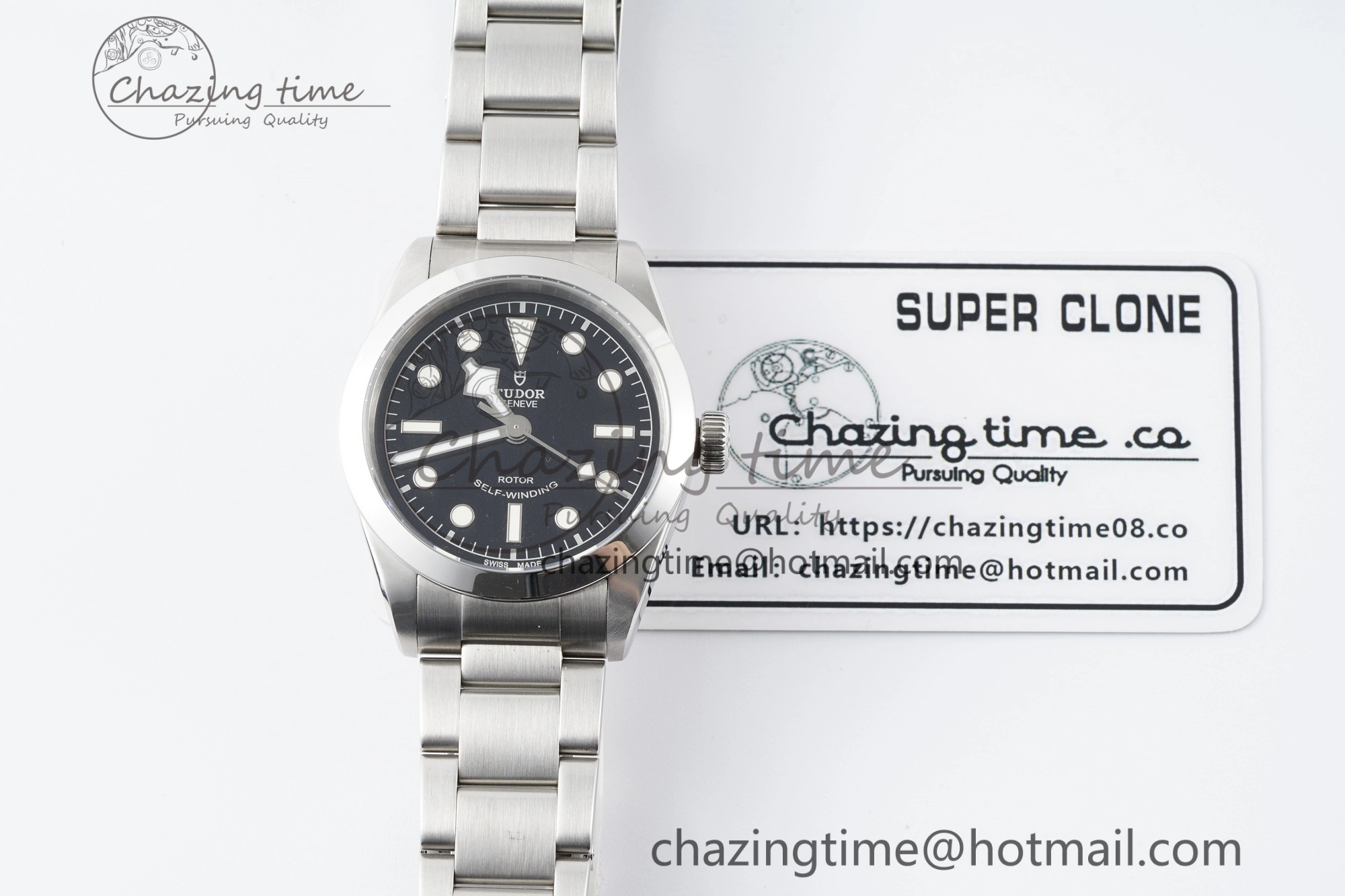Black Bay 36 KRF 1:1 Best Edition Black Dial on SS Bracelet A2824 V3