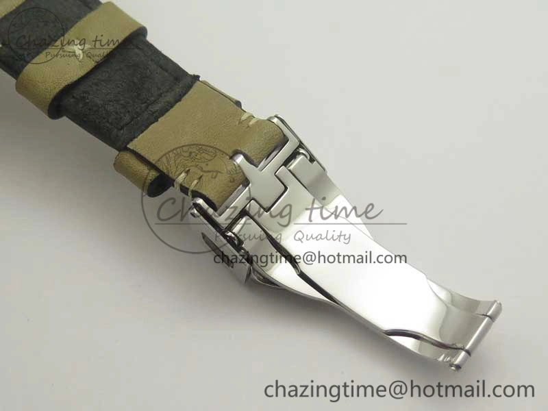 Black Bay 36 KRF 1:1 Best Edition Blue Dial on Gray Leather Strap A2824