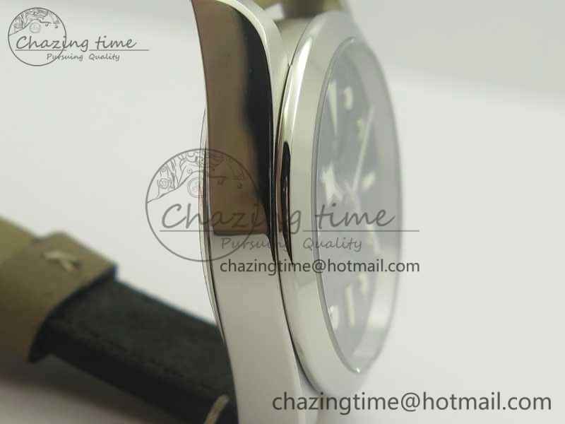 Black Bay 36 KRF 1:1 Best Edition Blue Dial on Gray Leather Strap A2824