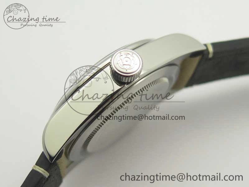 Black Bay 36 KRF 1:1 Best Edition Blue Dial on Gray Leather Strap A2824