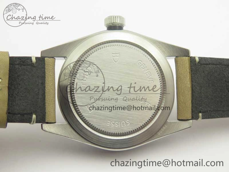 Black Bay 36 KRF 1:1 Best Edition Blue Dial on Gray Leather Strap A2824