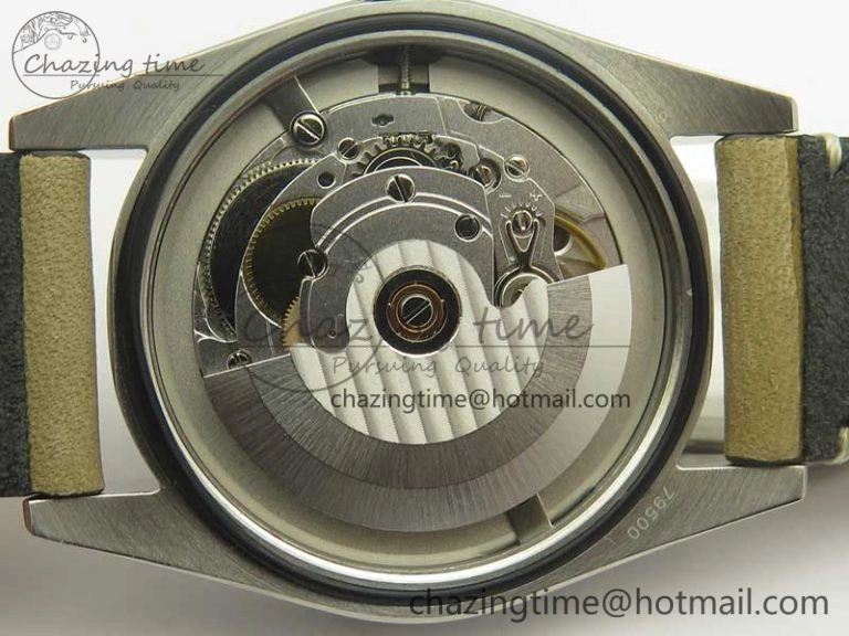 Black Bay 36 KRF 1:1 Best Edition Blue Dial on Gray Leather Strap A2824