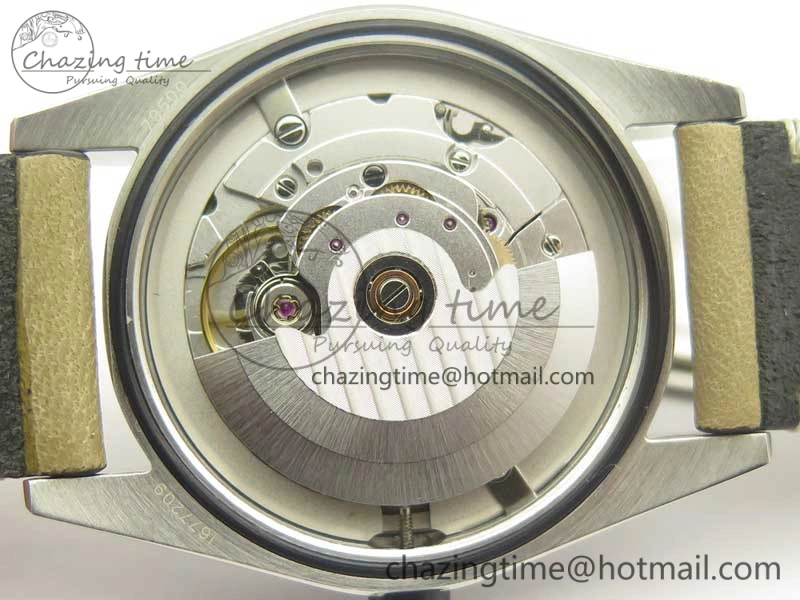 Black Bay 36 KRF 1:1 Best Edition Blue Dial on Gray Leather Strap A2824