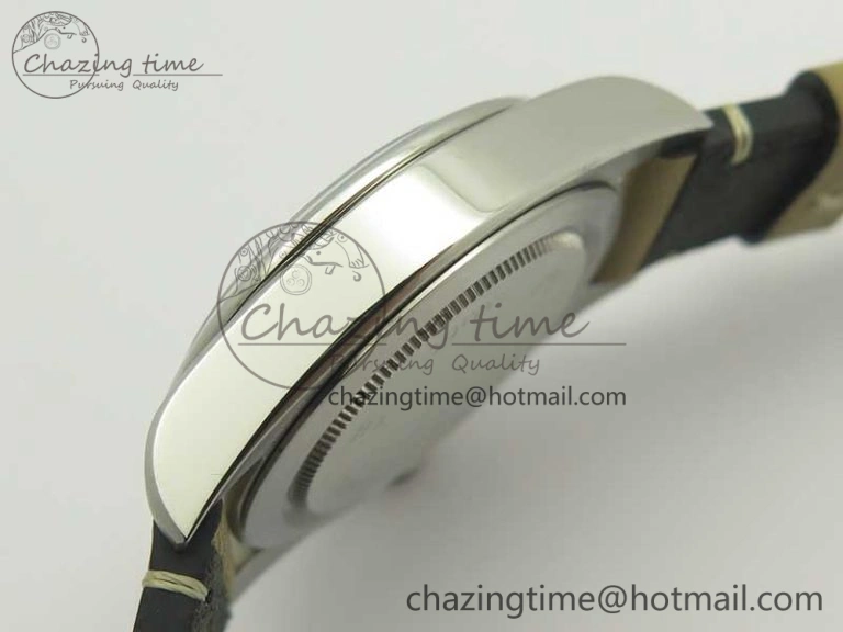 Black Bay 36 KRF 1:1 Best Edition Blue Dial on Gray Leather Strap A2824