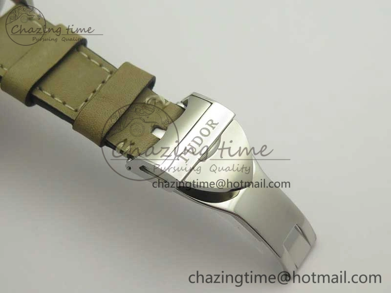 Black Bay 36 KRF 1:1 Best Edition Blue Dial on Gray Leather Strap A2824