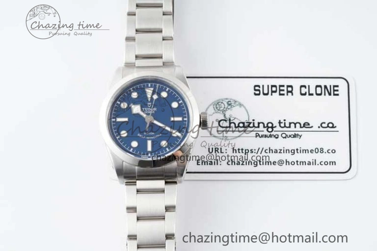 Black Bay 36 KRF 1:1 Best Edition Blue Dial on SS Bracelet A2824 V3