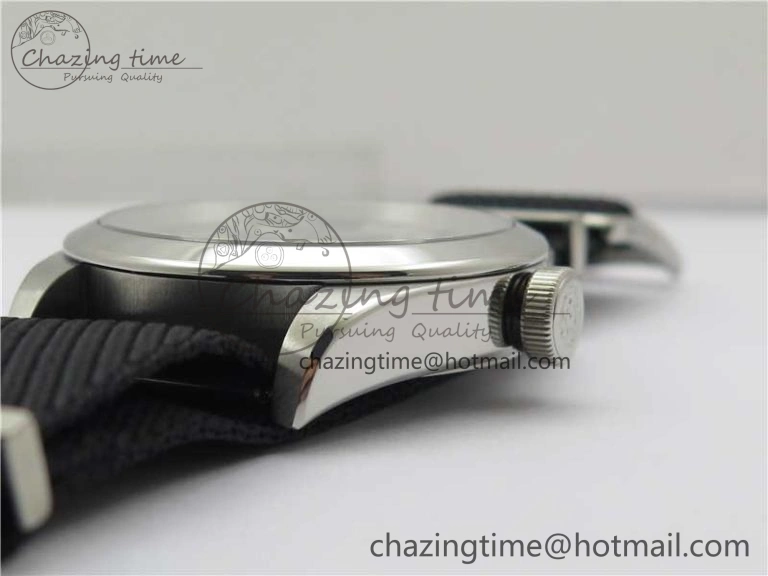 Black Bay 41 SS LF 1:1 Best Edition Black Dial on Black Nylon Strap A2824