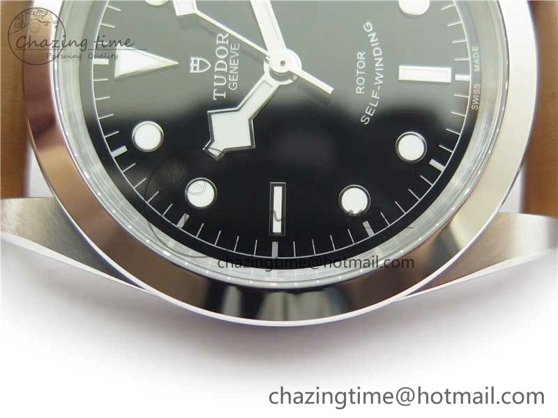 Black Bay 41 SS LF 1:1 Best Edition Black Dial on Brown Leather Strap A2824