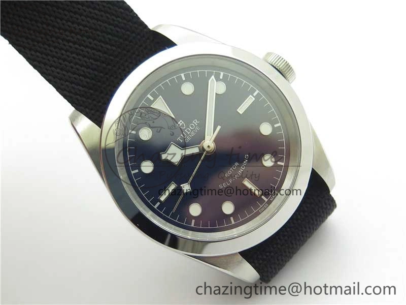 Black Bay 41 SS LF 1:1 Best Edition Blue Dial on Black Nylon Strap A2824