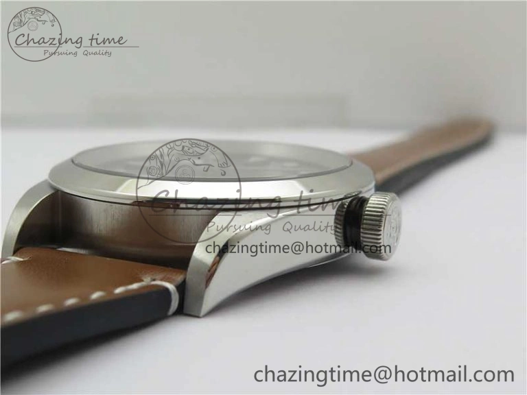 Black Bay 41 SS LF 1:1 Best Edition Blue Dial on Brown Leather Strap A2824