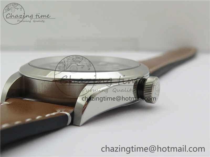 Black Bay 41 SS LF 1:1 Best Edition Blue Dial on Brown Leather Strap A2824