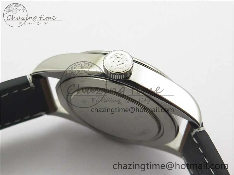 Black Bay 41 SS LF 1:1 Best Edition Blue Dial on Brown Leather Strap A2824