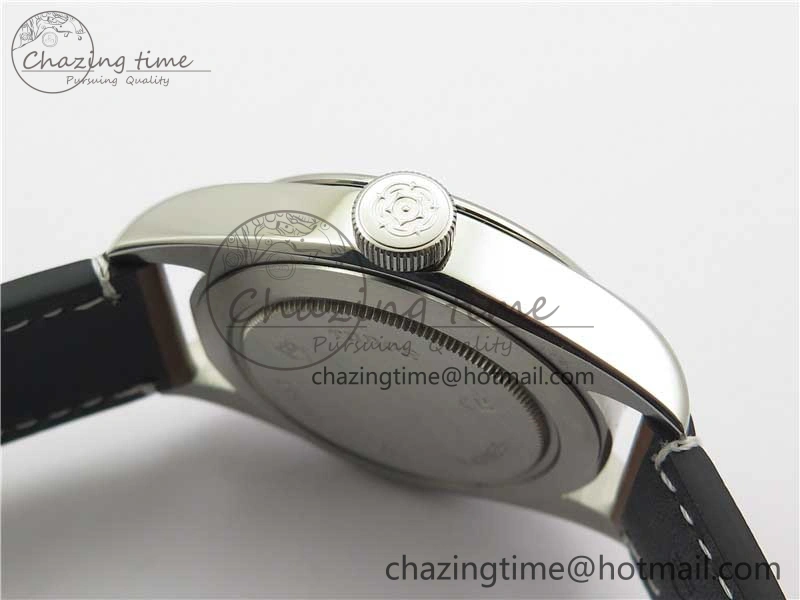 Black Bay 41 SS LF 1:1 Best Edition Blue Dial on Brown Leather Strap A2824