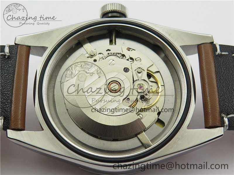 Black Bay 41 SS LF 1:1 Best Edition Blue Dial on Brown Leather Strap A2824