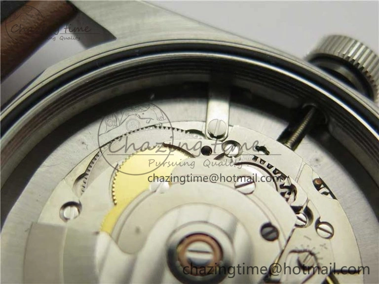 Black Bay 41 SS LF 1:1 Best Edition Blue Dial on Brown Leather Strap A2824