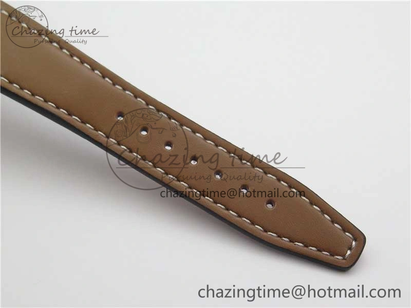 Black Bay 41 SS LF 1:1 Best Edition Blue Dial on Brown Leather Strap A2824