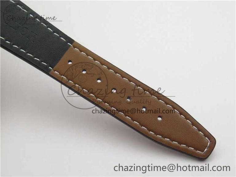 Black Bay 41 SS LF 1:1 Best Edition Blue Dial on Brown Leather Strap A2824