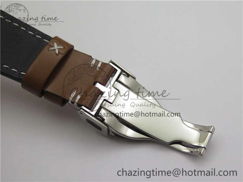 Black Bay 41 SS LF 1:1 Best Edition Blue Dial on Brown Leather Strap A2824