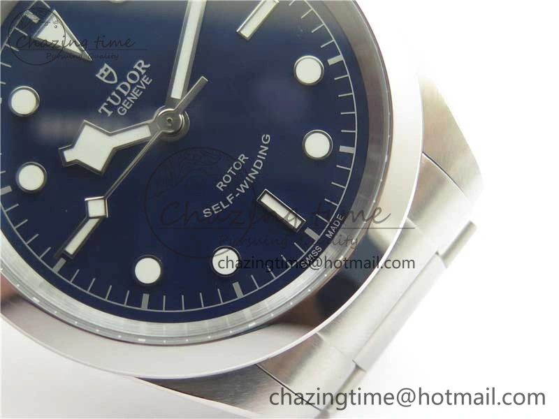 Black Bay 41 SS LF 1:1 Best Edition Blue Dial on SS Bracelet A2824
