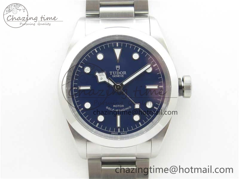 Black Bay 41 SS LF 1:1 Best Edition Blue Dial on SS Bracelet A2824