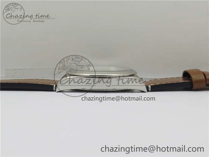 Black Bay 41 SS LF 1:1 Best Edition Silver Dial on Brown Leather Strap A2824