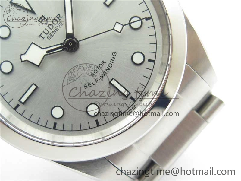 Black Bay 41 SS LF 1:1 Best Edition Silver Dial on SS Bracelet A2824