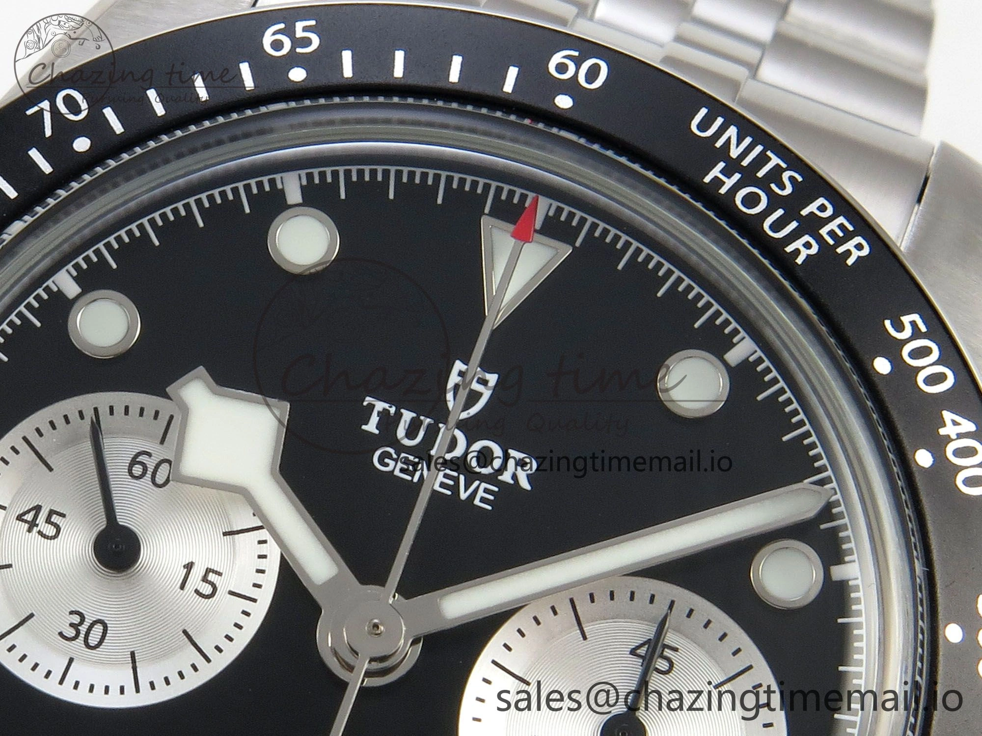 Black Bay Chrono SS BLSF 1:1 Best Edition Black Dial on SS Bracelet A7750