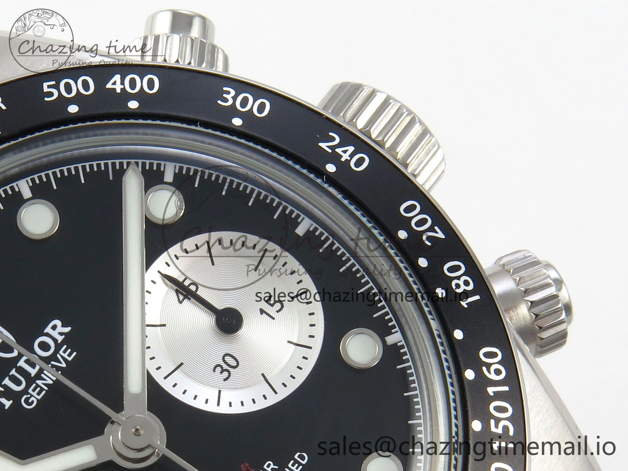 Black Bay Chrono SS BLSF 1:1 Best Edition Black Dial on SS Bracelet A7750
